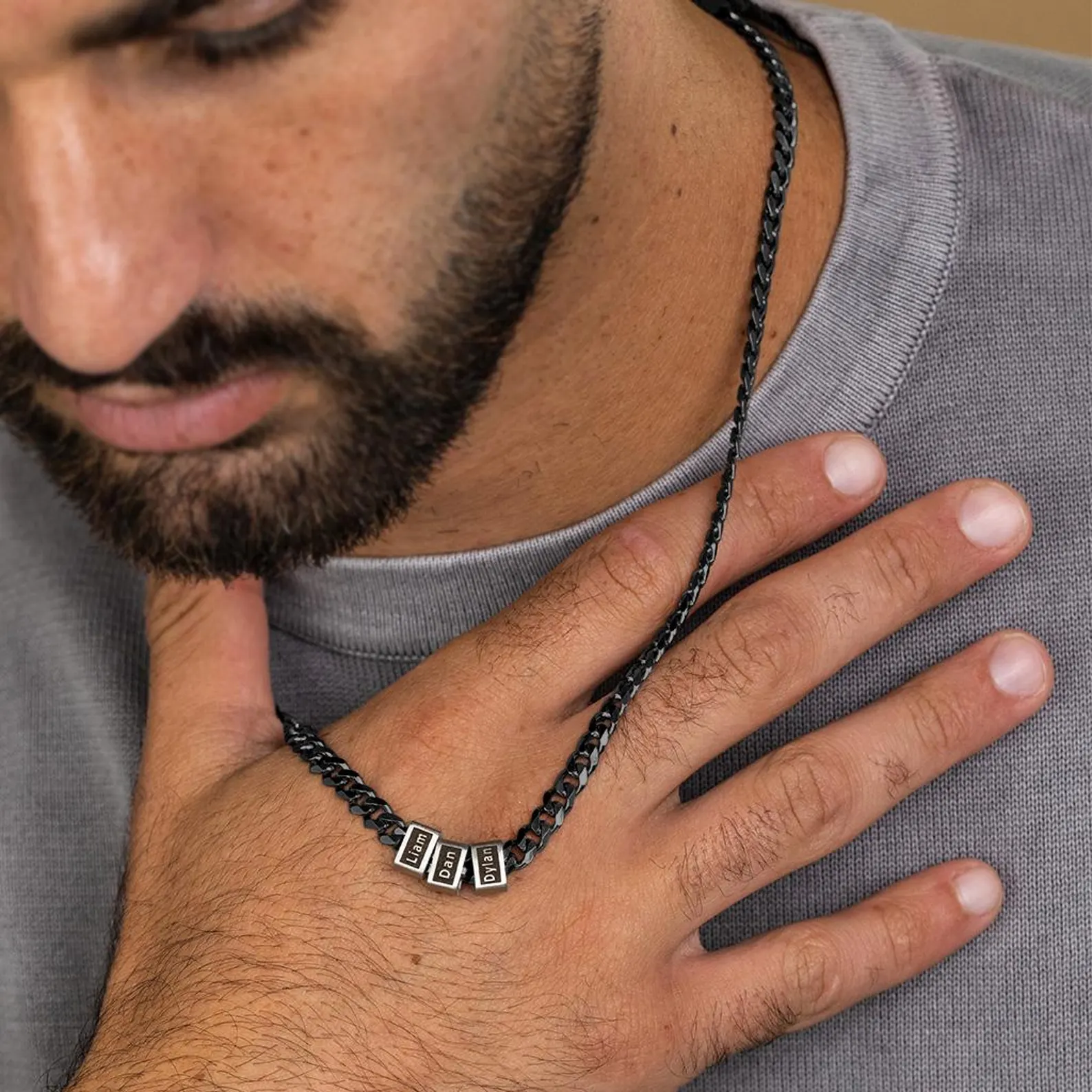 Custom Father Necklace, Personalized Family Necklace, Kids’ Name Jewelry, Engraved Dad Gift, Gift for Father's Day Valentine's Day