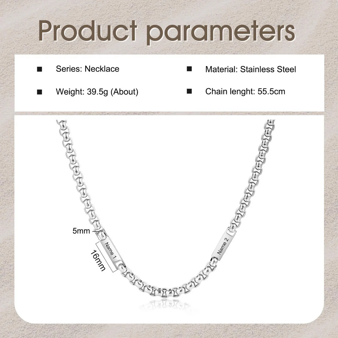 Personalized Dad Necklace With Kids Names,Custom Mens Silver Name Necklace,Daddy Engraved Necklace, Father's Day Gifts for Him, Husband Gift