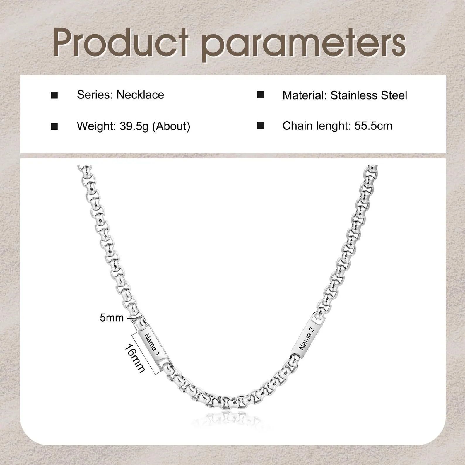 Personalized Dad Necklace With Kids Names,Custom Mens Silver Name Necklace,Daddy Engraved Necklace, Father's Day Gifts for Him, Husband Gift