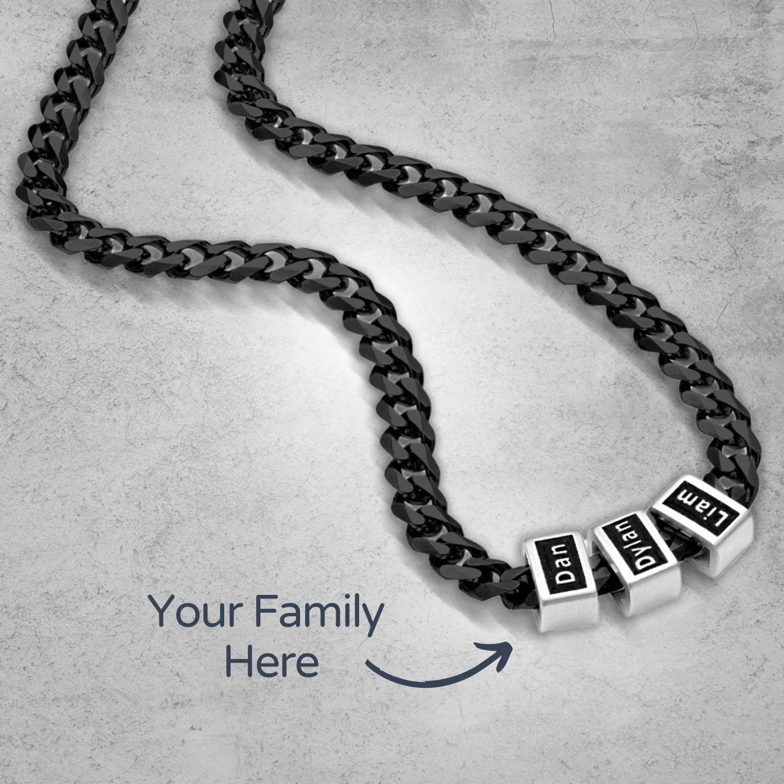 Custom Father Necklace, Personalized Family Necklace, Kids’ Name Jewelry, Engraved Dad Gift, Gift for Father's Day Valentine's Day