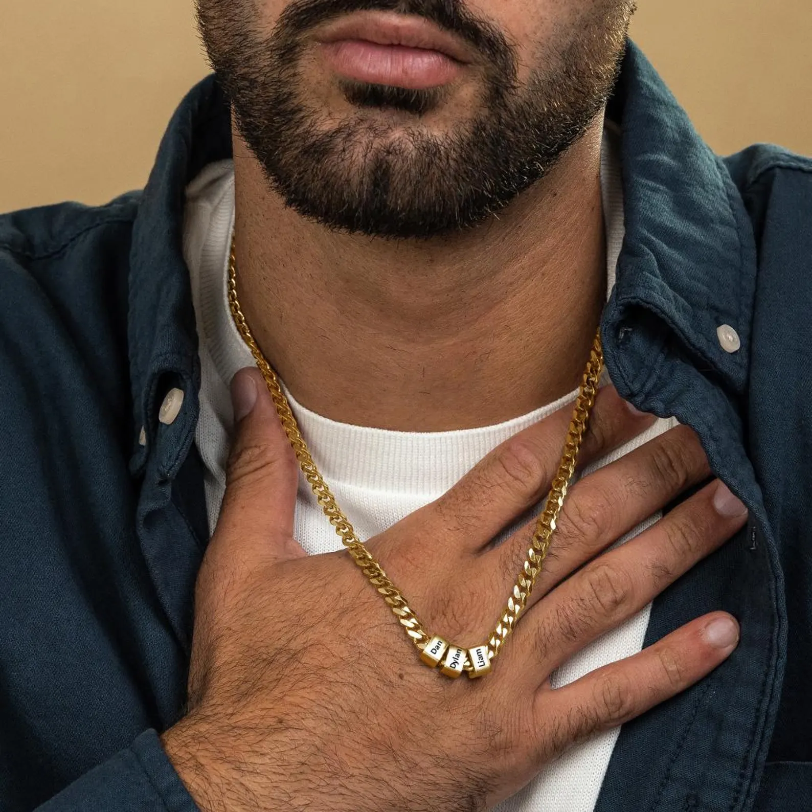 Personalized Gold Necklace for Dad,Custom Name Necklace for Dad,Gold Name Necklace Gift,Name Necklace,Gift for Father's Day Valentine's Day