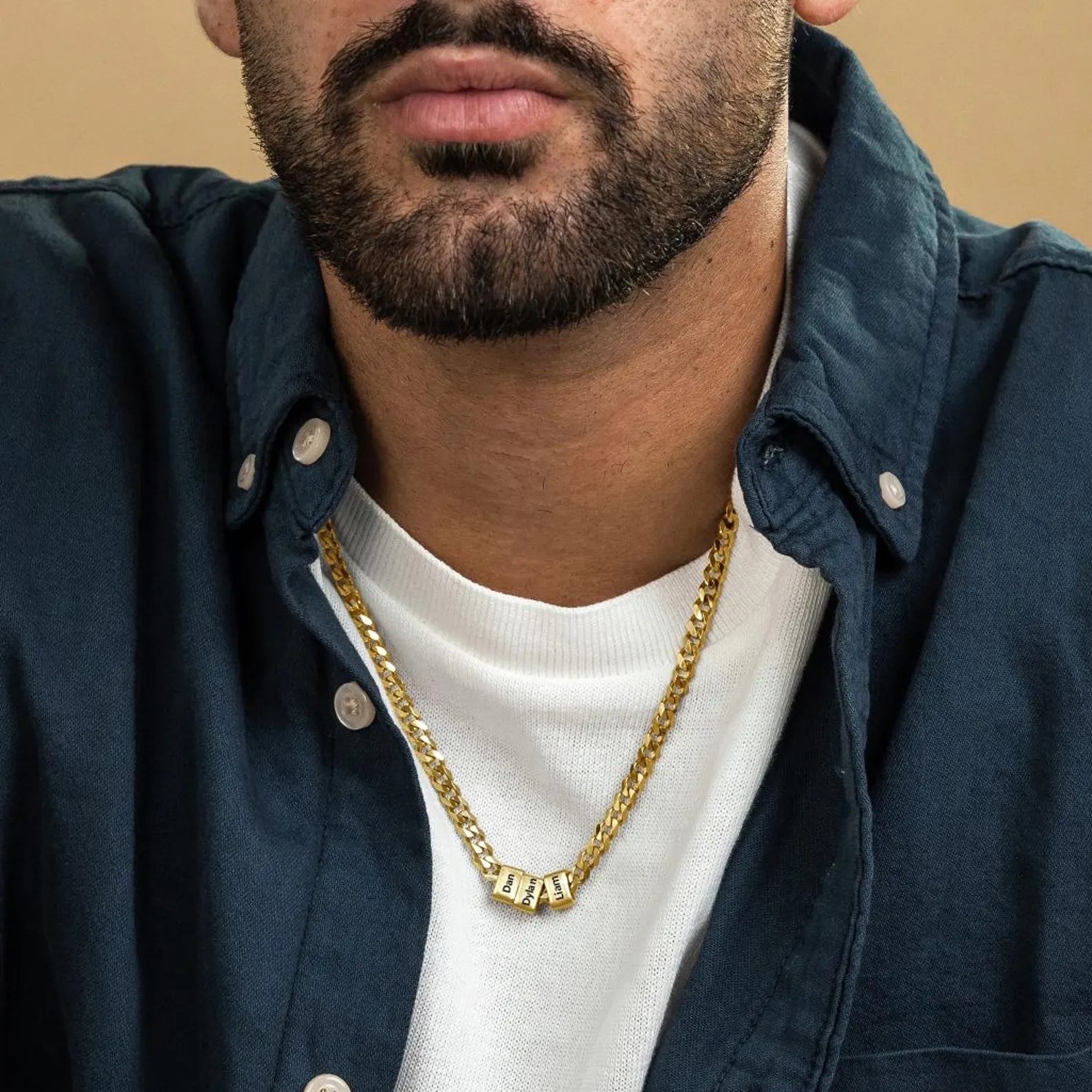 Personalized Gold Necklace for Dad,Custom Name Necklace for Dad,Gold Name Necklace Gift,Name Necklace,Gift for Father's Day Valentine's Day