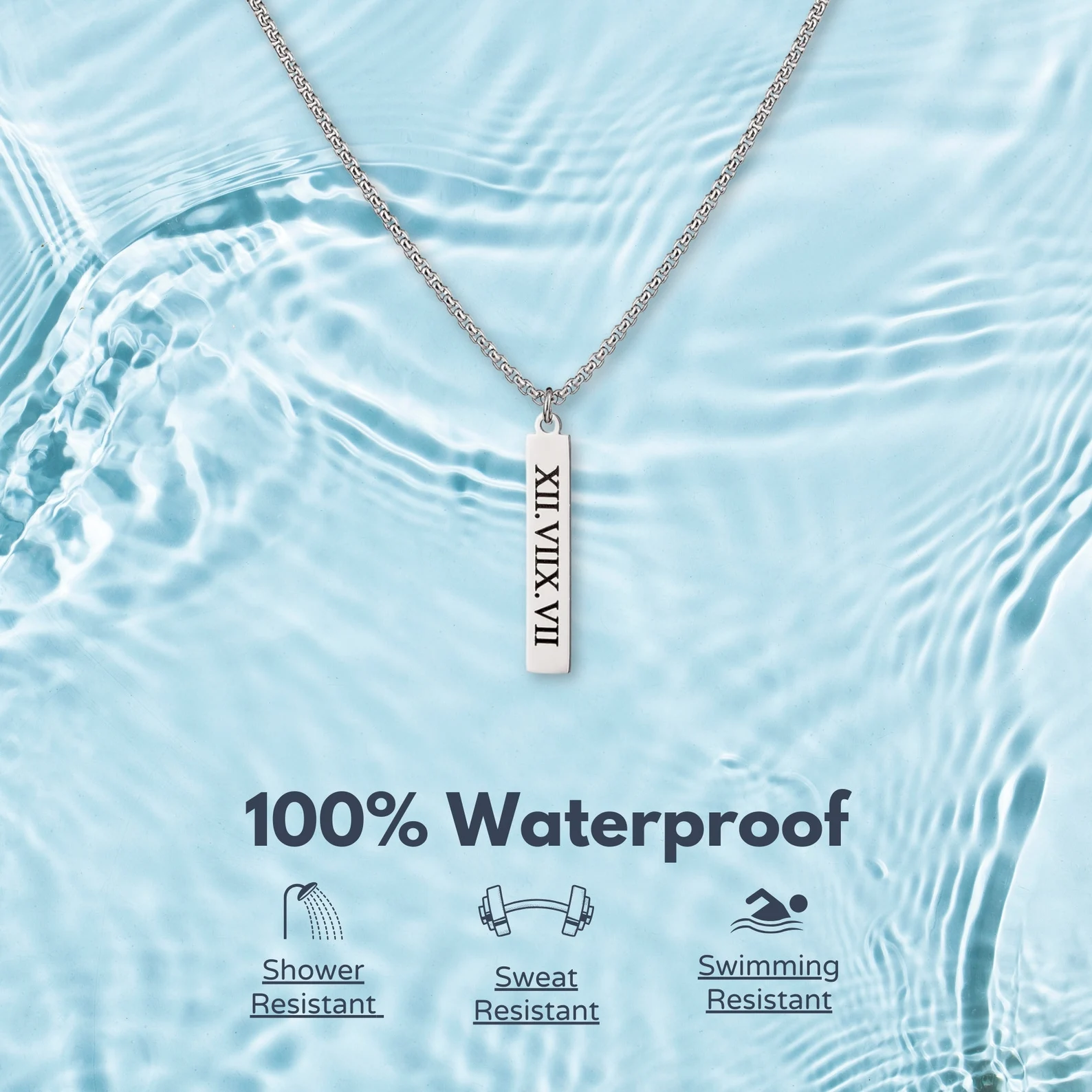 Personalized Men's Bar Necklace, Engraved Bar Pendant For Men, Custom Men's Jewelry, Name Necklace, Gift For Boyfriend Husband Fathers Day